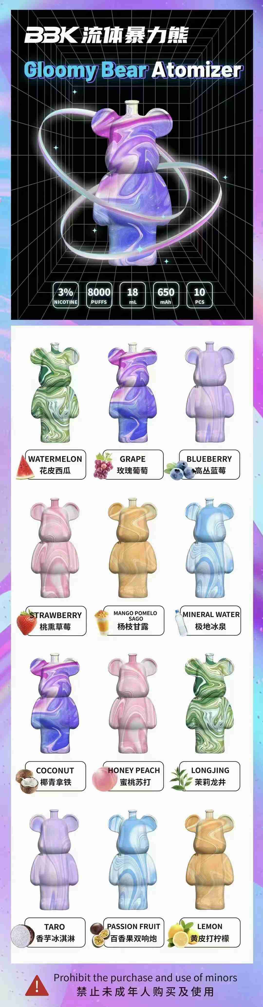 悅客 暴力熊 多重口味 水果味