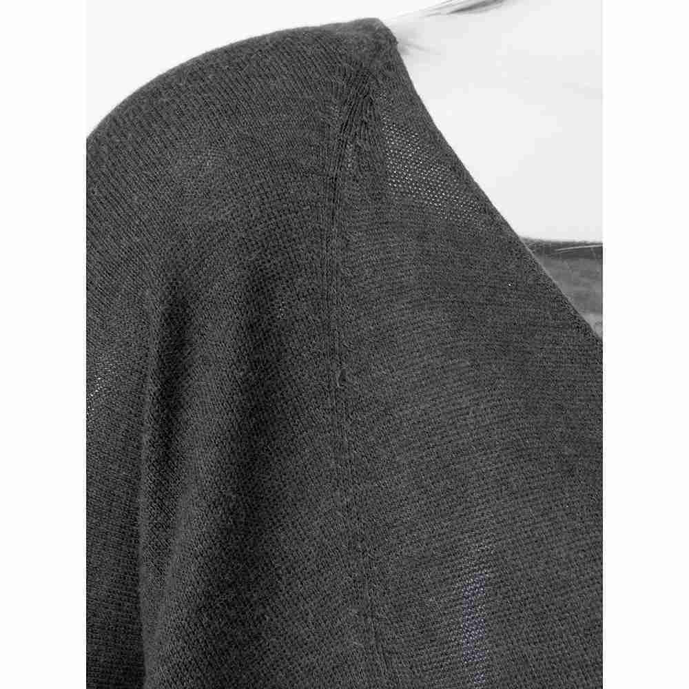 法國知名品牌KOOKAI深灰色七分袖針織衫