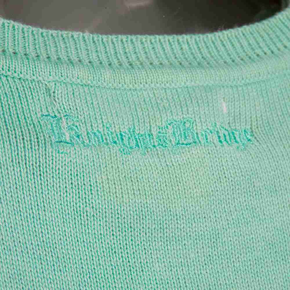 KnightsBridge (KB)專櫃品牌薄荷綠色崔弟Tweety刺繡菱格紋無袖針織衫 背心 36號