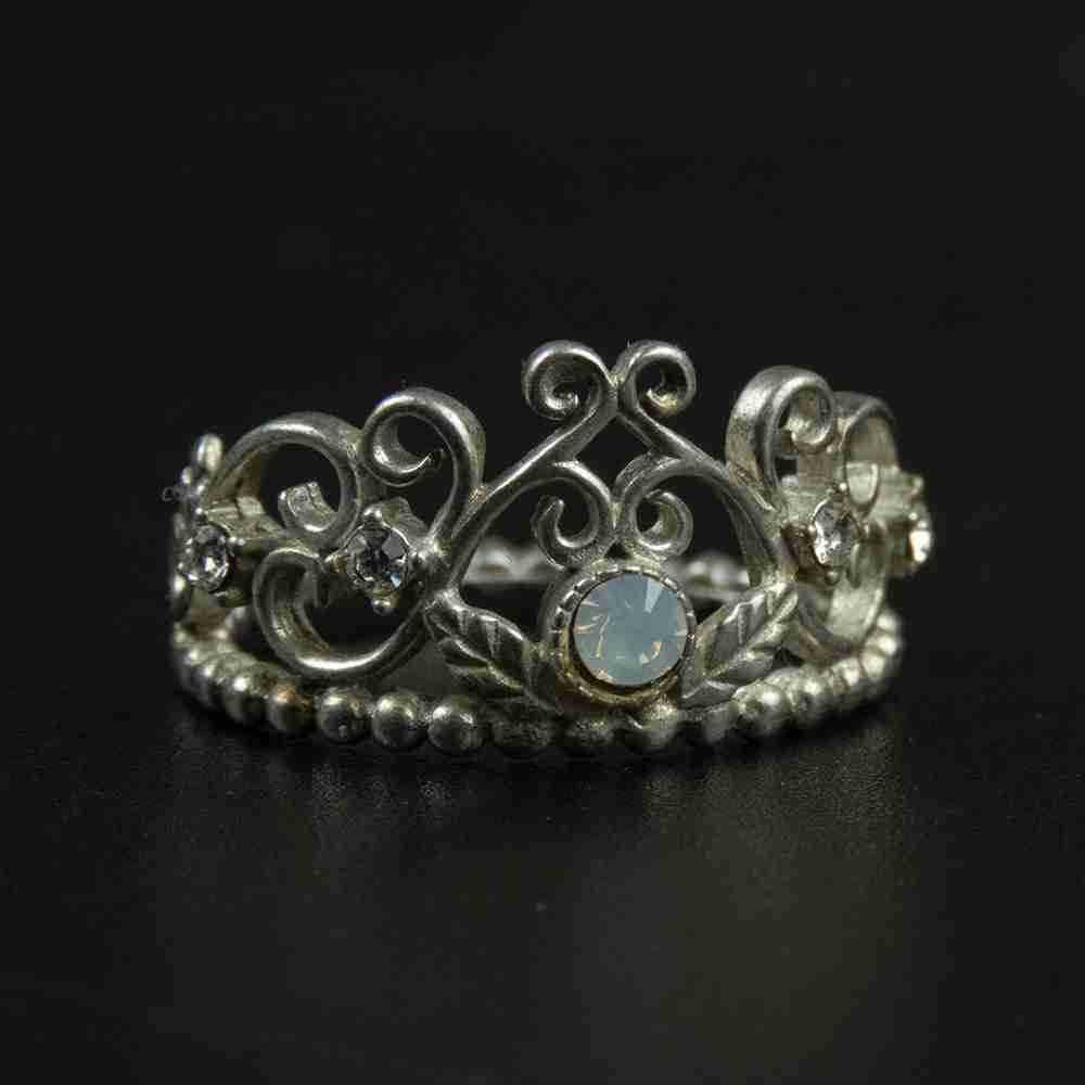 皇冠造型蛋白石水鑽戒指 #12
