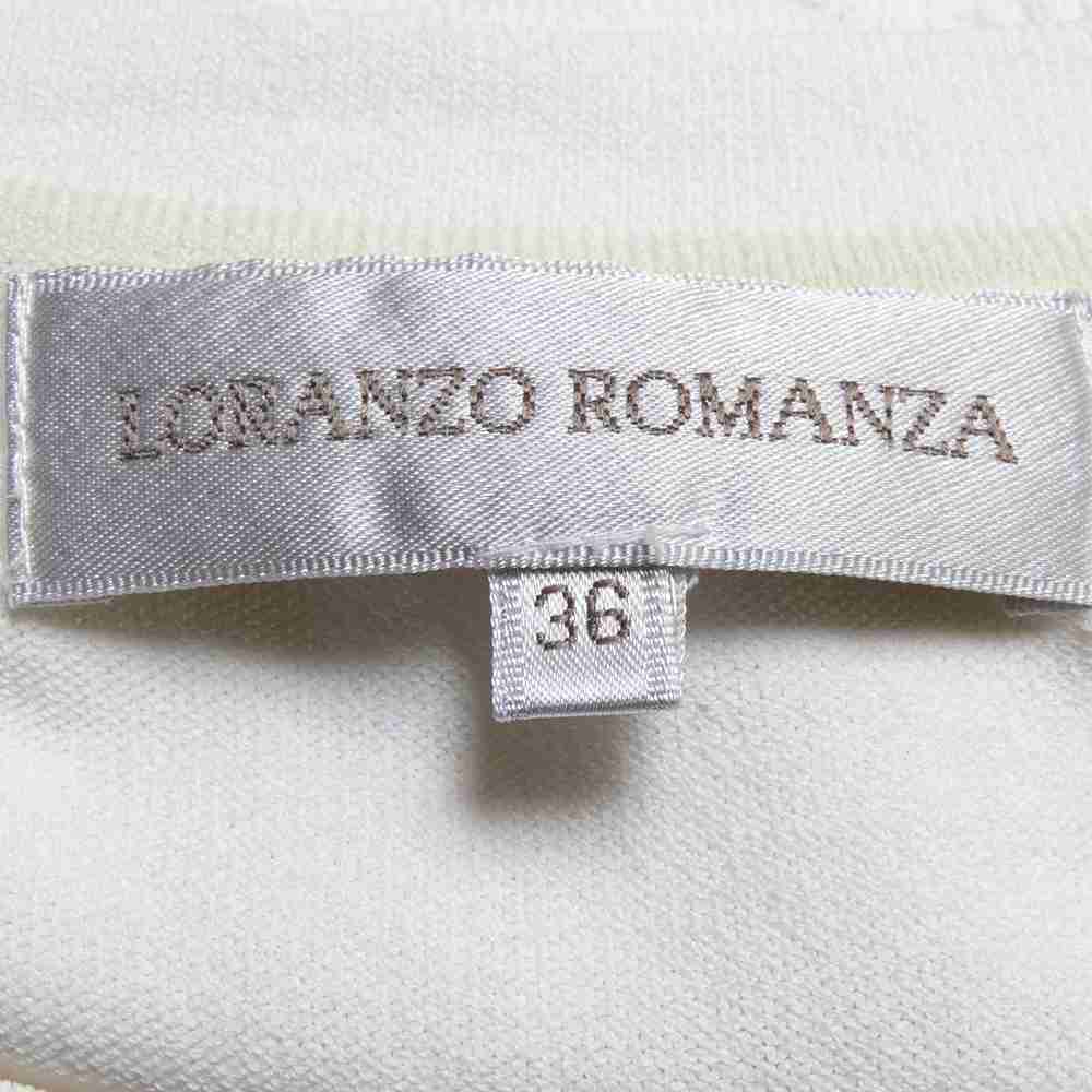 專櫃義大利名品牌Loranzo Romanza白色淡綠邊無袖針織衫 36號