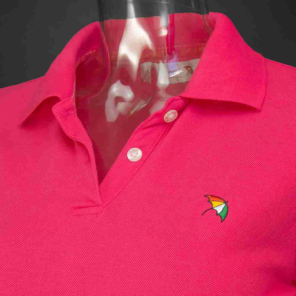 美國Arnold Palmer雨傘牌桃紅色短袖 POLO衫 XS號