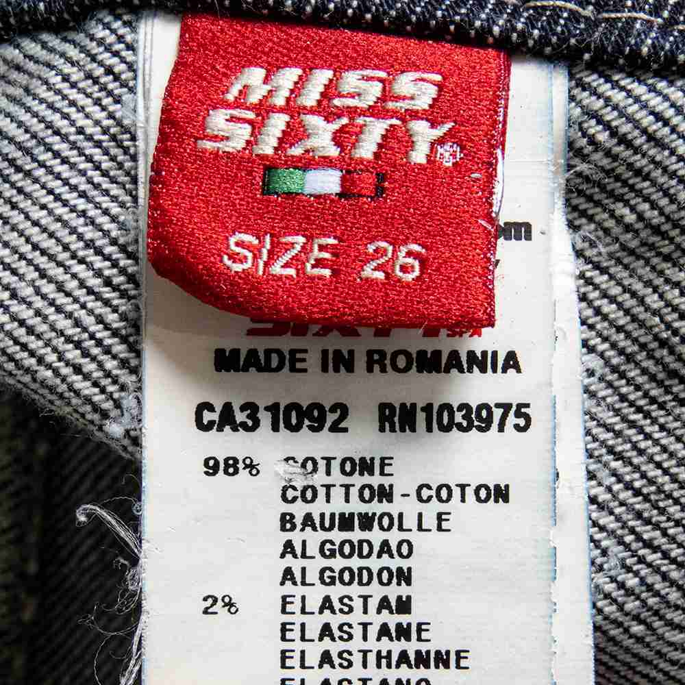 義大利知名牛仔品牌Miss Sixty 特殊扣環設計窄管牛仔褲 W26