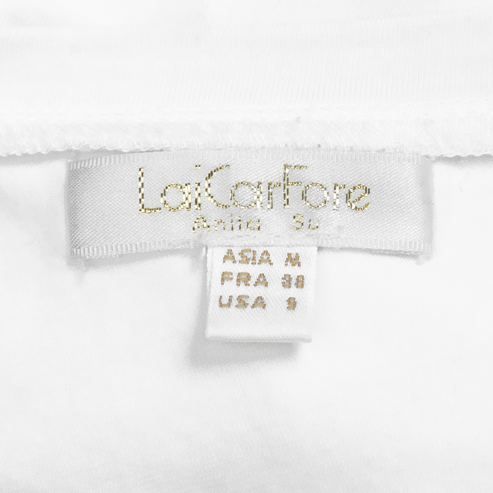 設計師品牌Laicarfore 萊卡佛展翅亮片鳥不對稱短袖長版T恤
