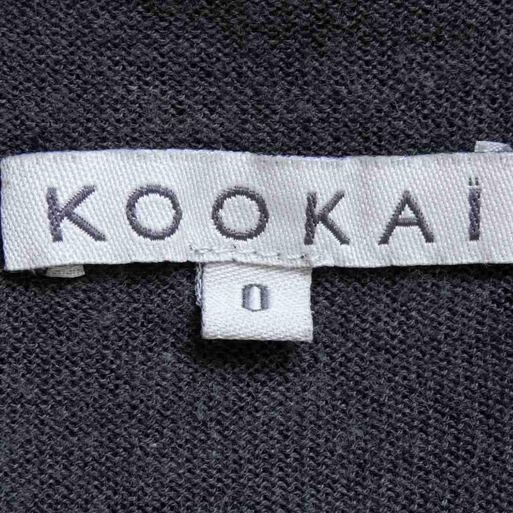 法國知名品牌KOOKAI深灰色七分袖針織衫