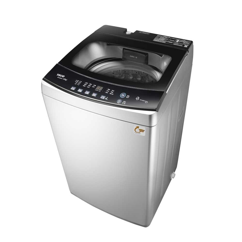 TECO東元 10公斤變頻洗衣機晶鑽銀W1068XS