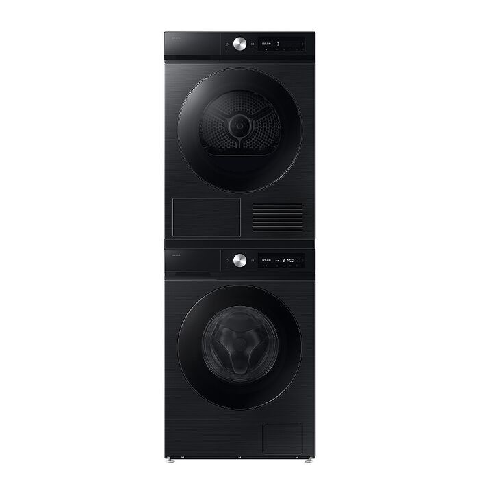 三星12公斤滾筒洗脫洗衣機+10公斤免曬衣機黑色乾衣機 WW12BB744DGBTW-DV10DB7440GBTW