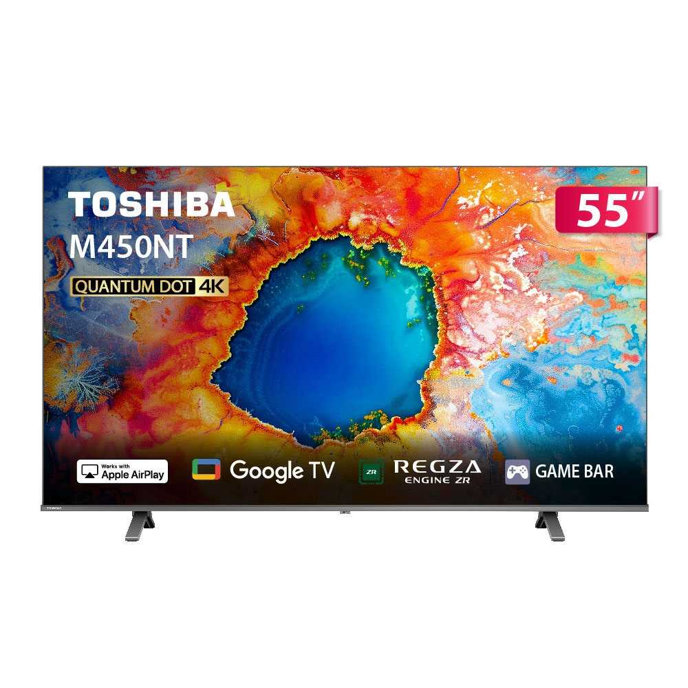 TOSHIBA 東芝 REGZA 55型4K QLED Google TV液晶顯示器 55M450NT