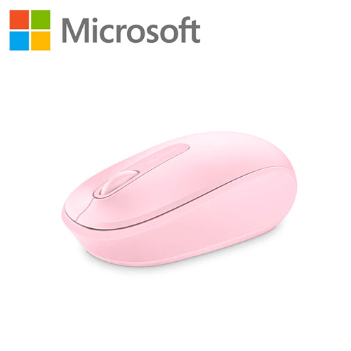 【Microsoft微軟】1850無線行動滑鼠 (多款顏色-削光黑/火焰紅/柔媚粉/迷炫紫/神秘藍/活力藍/桃花粉)
