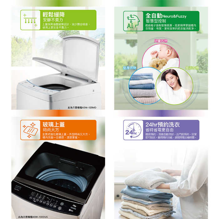 送好禮 ✨含拆箱定位+舊機回收 台灣三洋 SANLUX ASW-130DVA 直立 變頻 洗衣機 13kg 窄身 小空間