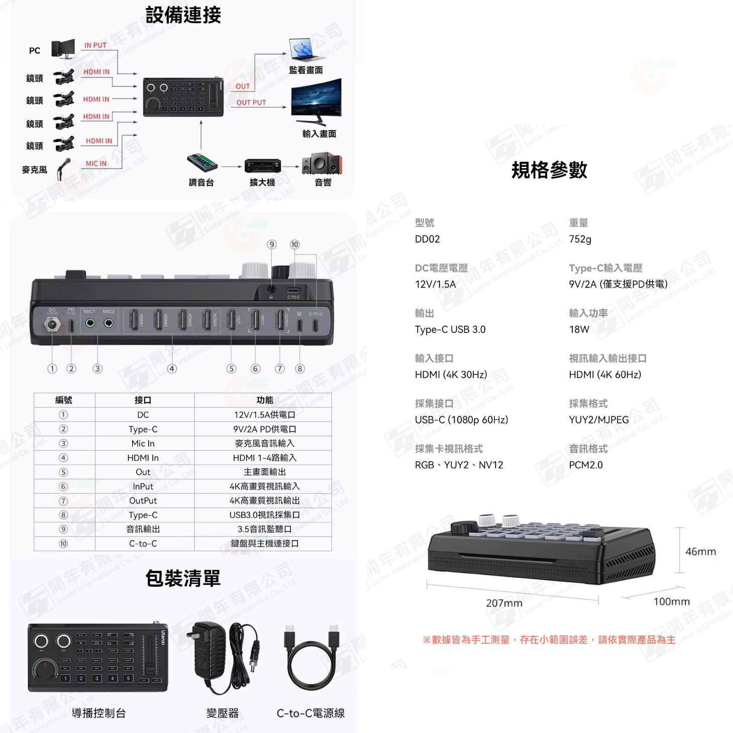 Ulanzi DD02 桌面多合一導播台 公司貨 4K 多機監看 HDMI 磁吸分合 直播 導播機 控制面板