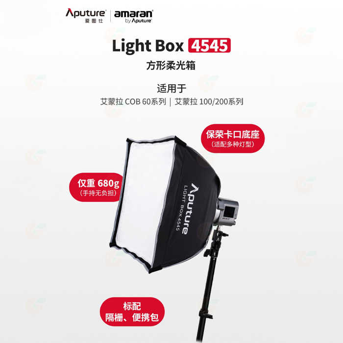 愛圖仕 Aputure Light Box 4545 45X45cm 柔光罩含蜂巢 方型柔光箱 網格 棚拍 保榮卡口