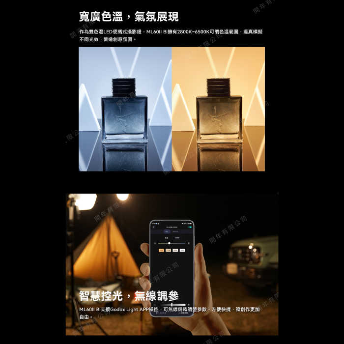 神牛 Godox ML60IIBI 雙色溫70W LED 持續燈 AK-B01 AK-B02 電池手把 公司貨 攝影燈