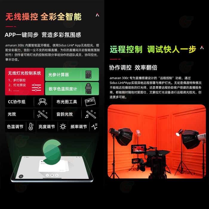 套餐組 愛圖仕 Aputure Amaran 300C 全彩 LED 攝影燈 公司貨 持續燈 補光燈 棚燈 聚光燈