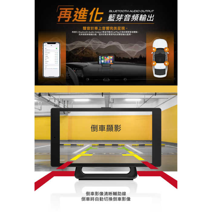 搭記憶卡 CORAL M12 5吋車載系統CarPlay 雙鏡頭行車紀錄器 公司貨 可攜式 前4K 後1080P 觸控