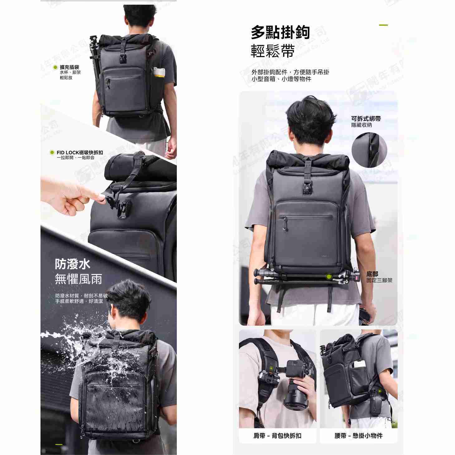 🧭 Ulanzi B001 BT01 短途旅行系列 雙肩包 相機包 公司貨 後背包 可擴充 25~36L 防潑耐磨
