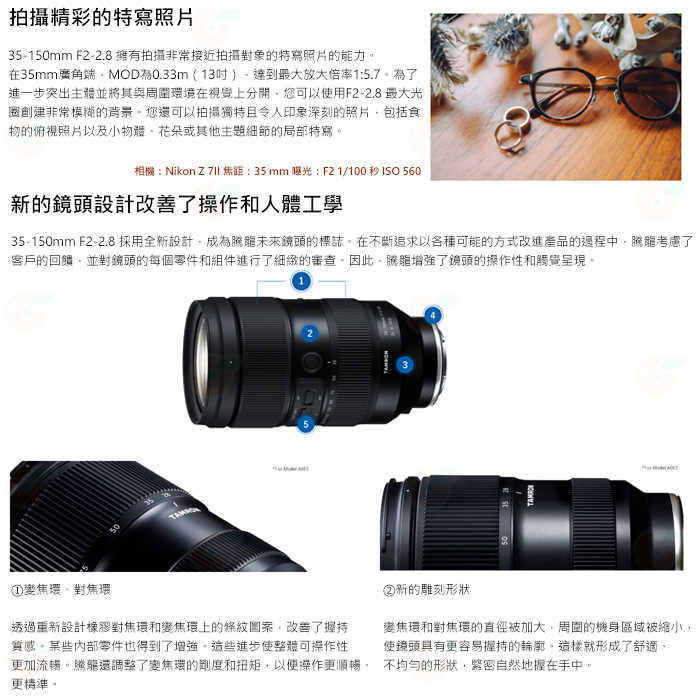 TAMRON A058 35-150mm F2-2.8 DiIII VXD 公司貨 35-150 SONY NIKON用