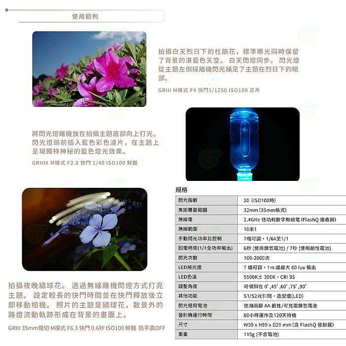 LightPix Labs FlashQ Q20II 閃光燈 單點離機閃發射器 富堃公司貨 適用 理光 GR3 富士