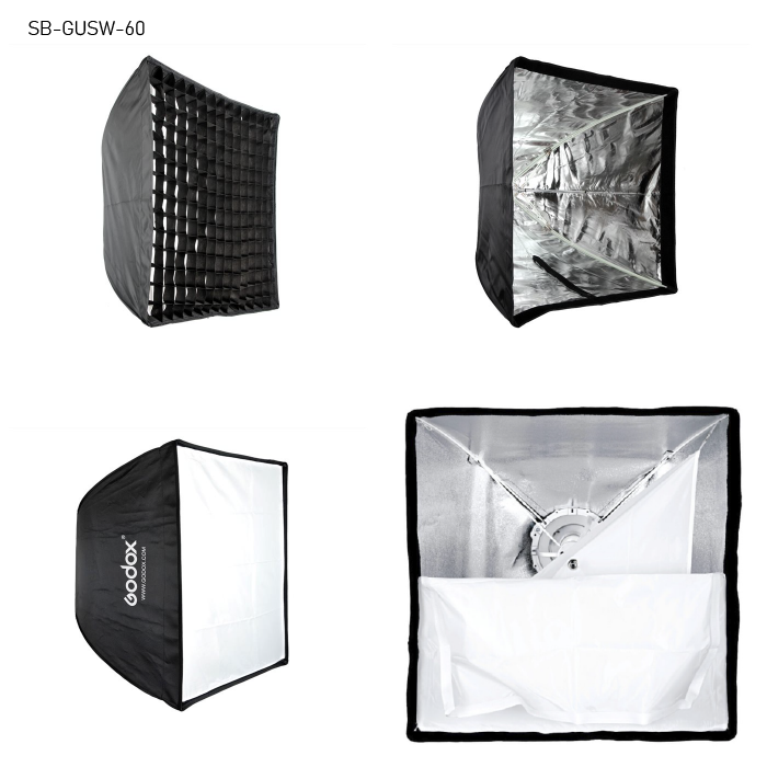 附網格 神牛 Godox SB-GUSW-60 SB-US-6090 摺傘式四角柔光罩 60x60 60x90 保榮