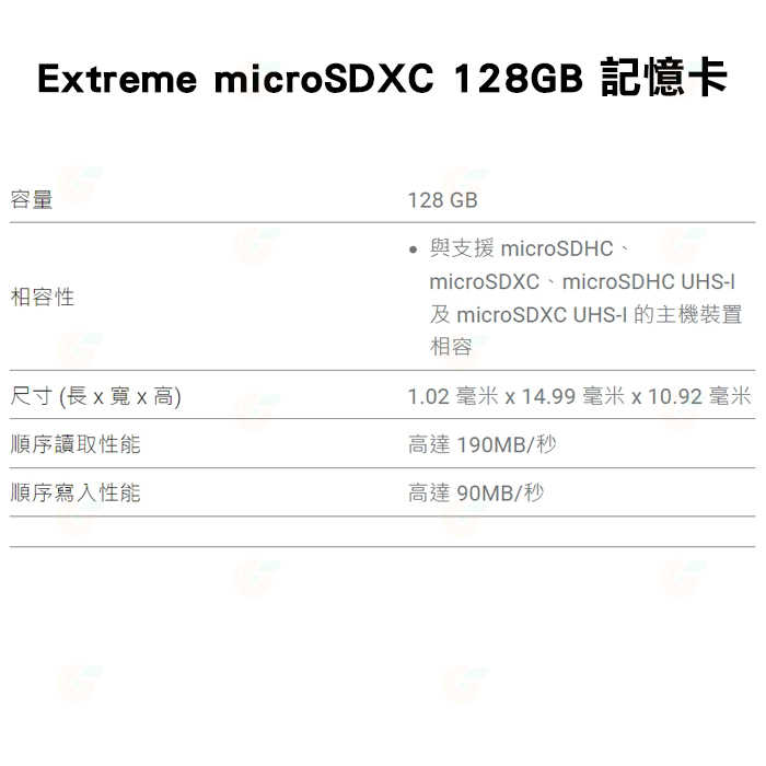SanDisk Extreme microSDXC 128G 128GB 190MB/s A2記憶卡公司貨 相機 手機用