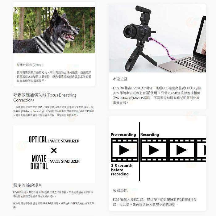 ⭐ 送定焦鏡頭 Canon EOS R8 KIT 24-50mm 全片幅無反單眼相機 單鏡組 台灣佳能公司貨 24-50