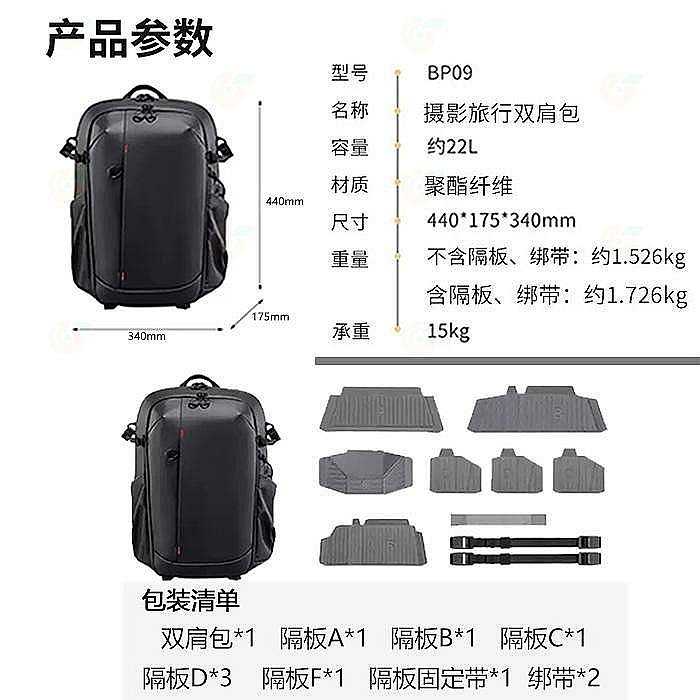 Ulanzi BP09 22L 城市系列雙肩後背相機包 快取 防潑水 可放 單眼 鏡頭 腳架 約2機4鏡