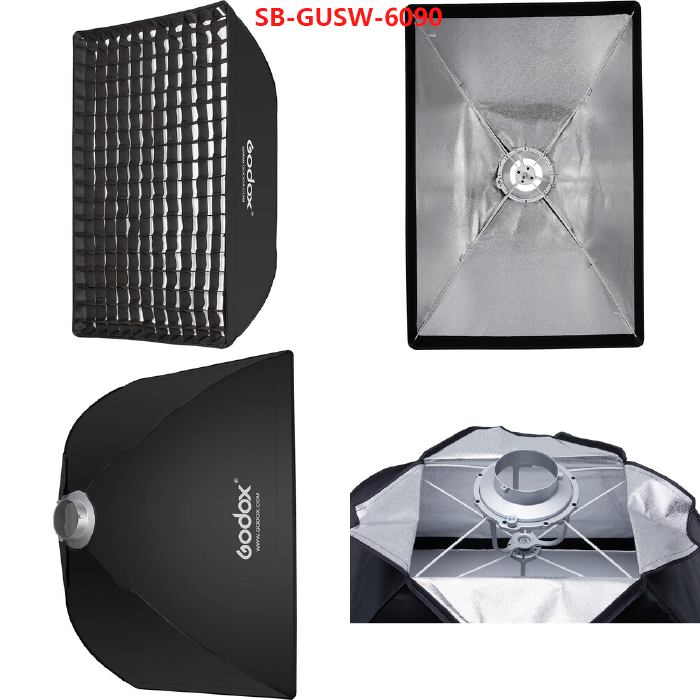 附網格 神牛 Godox SB-GUSW-60 SB-US-6090 摺傘式四角柔光罩 60x60 60x90 保榮
