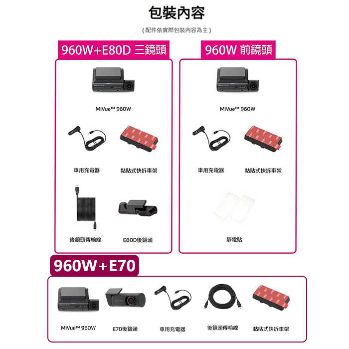 附記憶卡 Mio 960WD 960W3 960W E80D E70 三鏡頭 雙鏡 前後鏡頭 行車紀錄器 公司貨 GPS