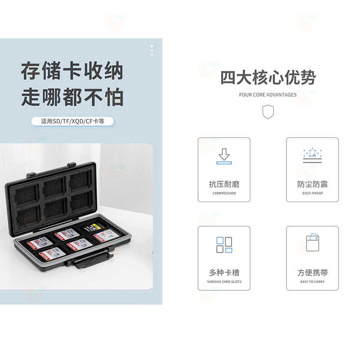 🧡 JJC JCR-SDMSD36 記憶卡 防水 抗壓 硬殼防撞保護盒 收納盒 適用 SD SDXC microSD