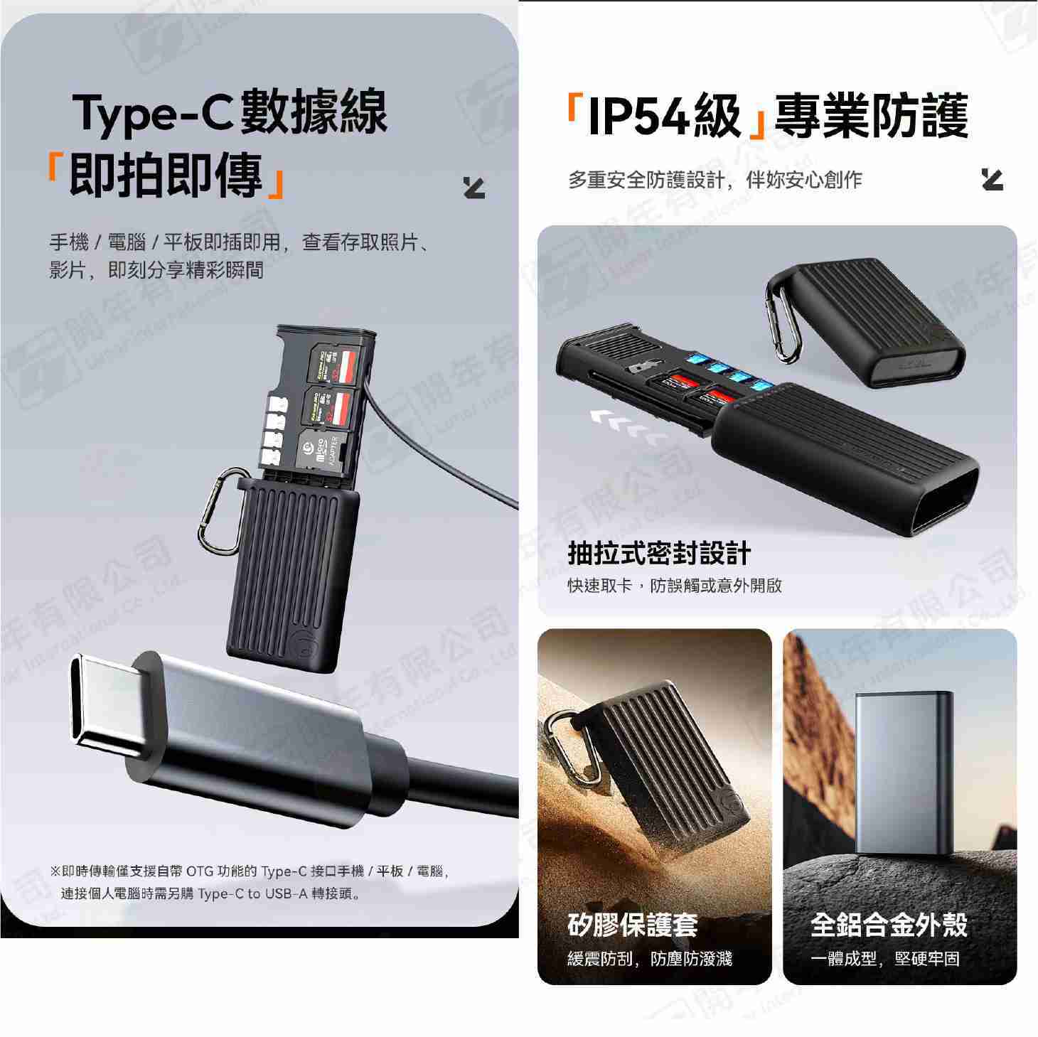 Ulanzi MCR-01 MCR-02 多功能高速讀卡機 CFexpress A B SD 雙卡槽 記憶卡收納盒