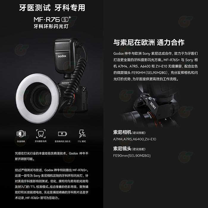 神牛 Godox MF-R76 TTL 牙科微距環形閃光燈 Sony Canon Nikon 公司貨 環閃補光燈近攝昆蟲