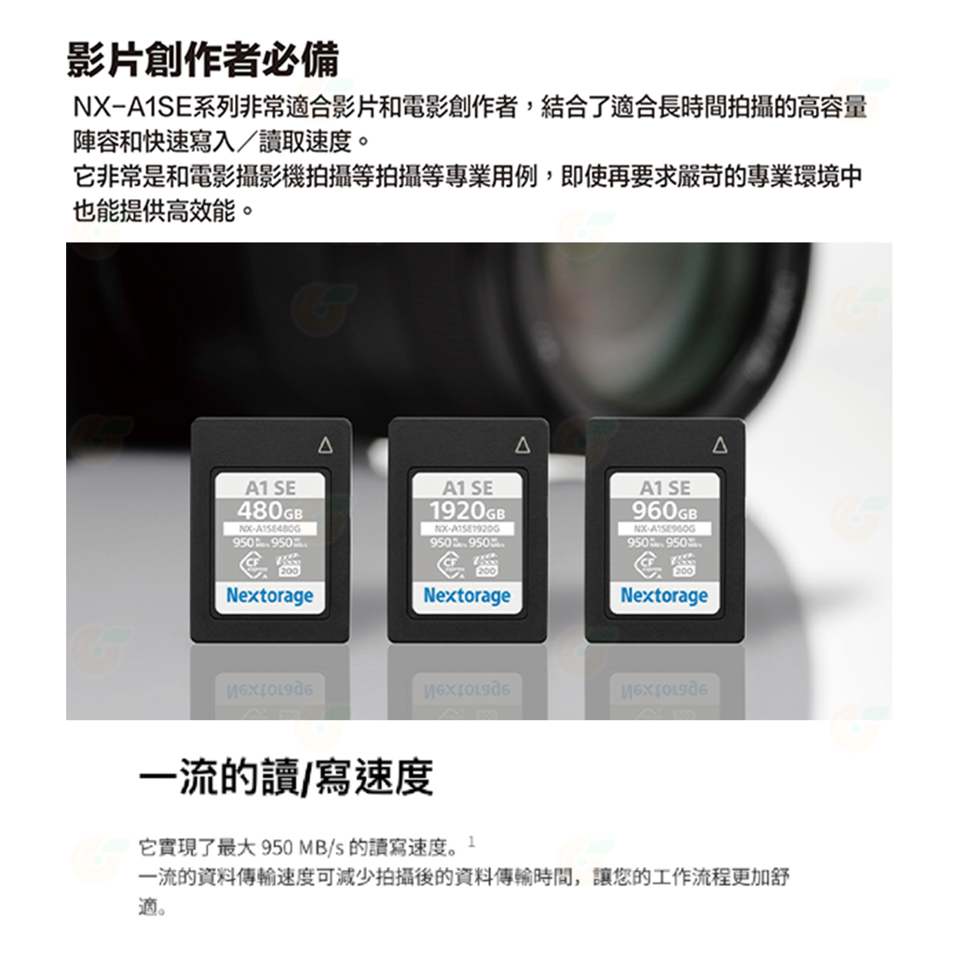 Nextorage NX-A1 SE  CFexpress 480GB Type A 高速記憶卡 公司貨 480G