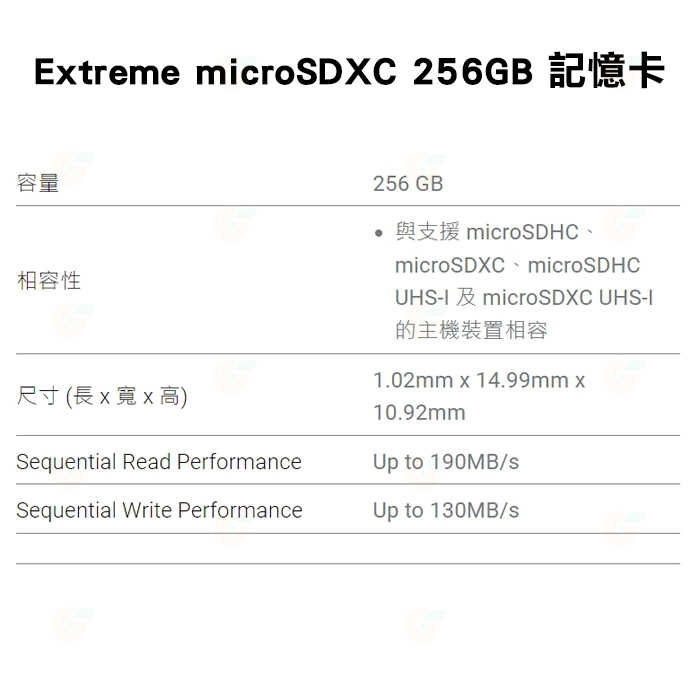 SanDisk Extreme microSDXC 256G 256GB 190MB/s A2記憶卡公司貨 相機 手機用