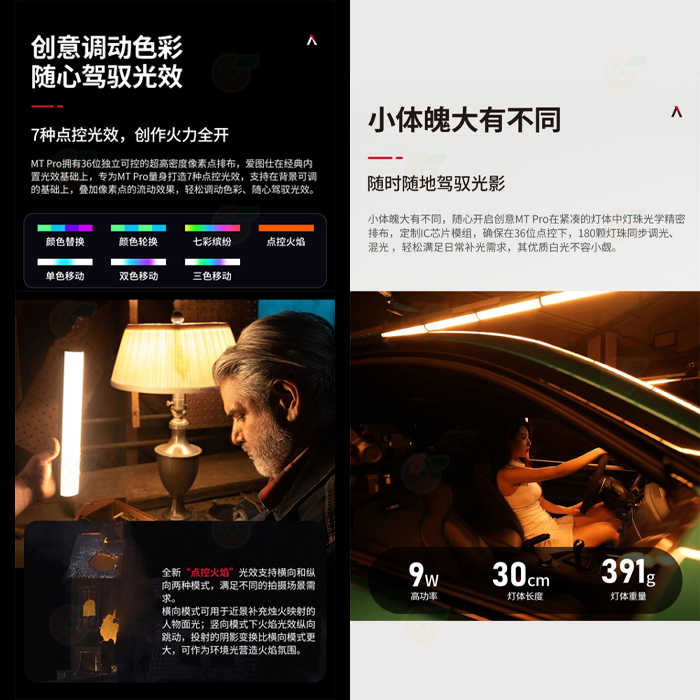 愛圖仕 Aputure MT Pro 全彩迷你管燈 公司貨 補光棒 LED RGB 燈棒 棚燈 氣氛 特效 攝影