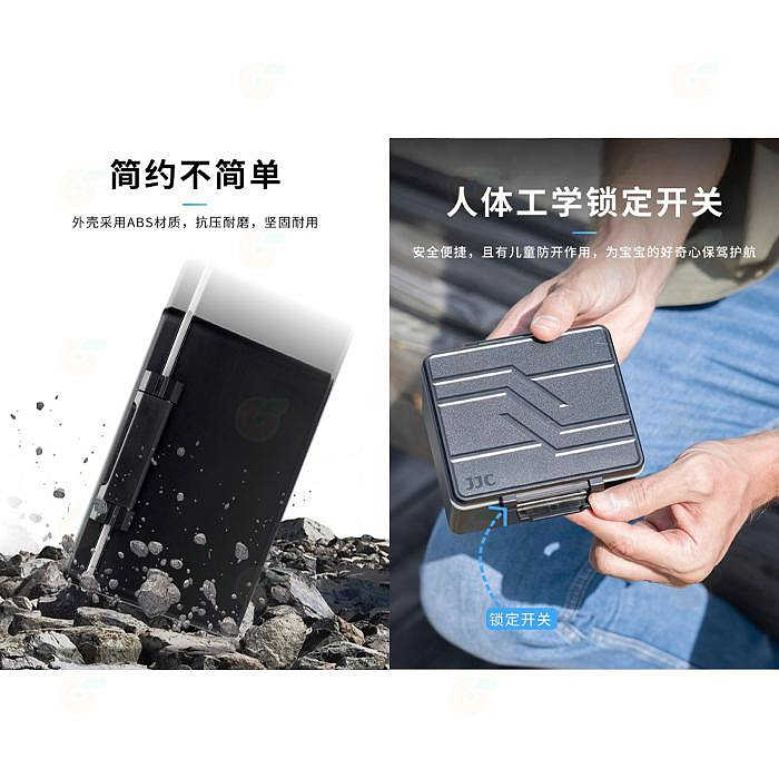 ⚡ JJC 3號 4號 電池收納盒 配件盒 直插式防潮便攜保護盒 收納包 大容量儲存盒 電量檢測 AA AAA