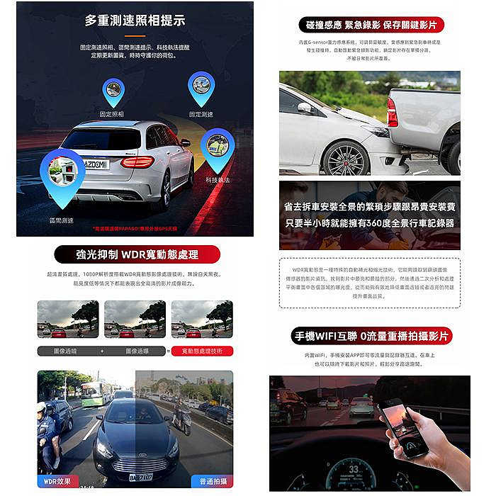 贈記憶卡 PAPAGO G560 四鏡頭 WIFI 行車紀錄器 公司貨 前後鏡頭 全景監控 1080P 多重測速照相