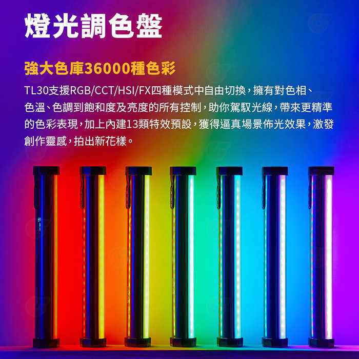 神牛 Godox TL30-K4 磁吸式 RGB光棒 四燈組 公司貨 條燈 補光燈 補光棒 棚燈 APP控光 內建鋰電池
