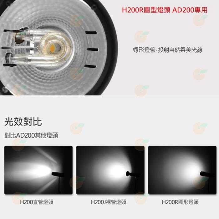 神牛 Godox AD200-H200R 外拍燈 圓形燈頭 H200R 公司貨 磁性接口 適用AD200 配件