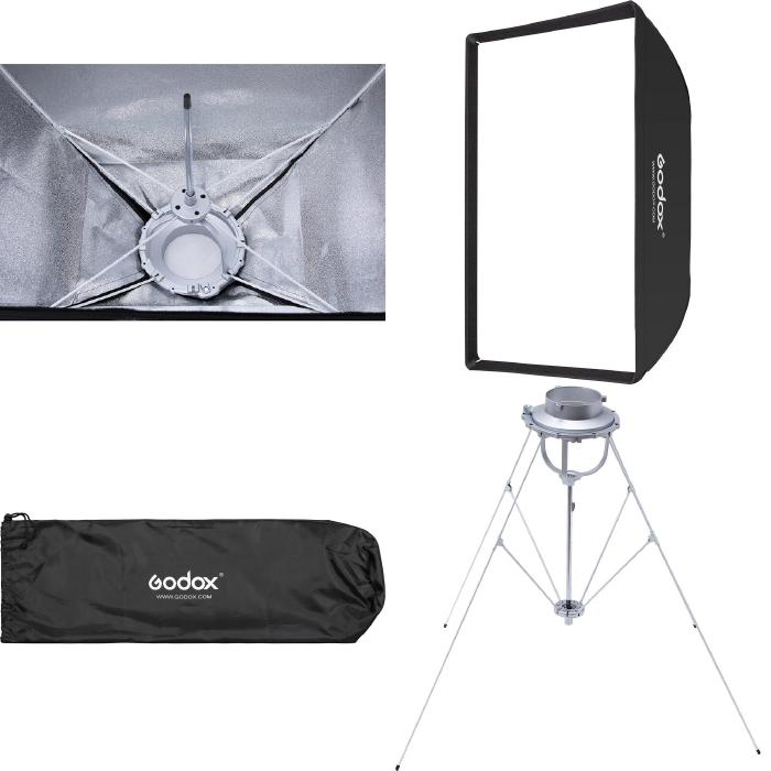附網格 神牛 Godox SB-GUSW-60 SB-US-6090 摺傘式四角柔光罩 60x60 60x90 保榮