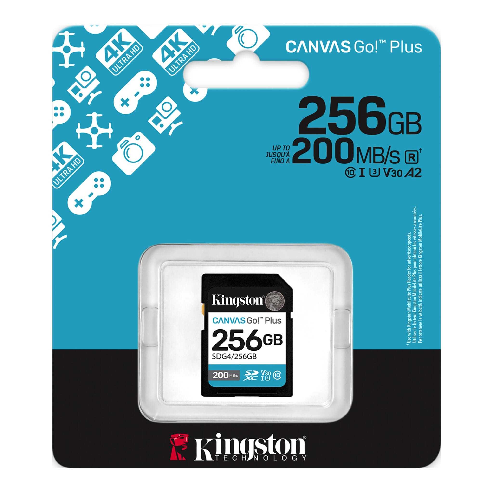 金士頓 Kingston SDG4 SDXC 64GB 128GB 256GB 記憶卡 讀取 200MB/s 4K