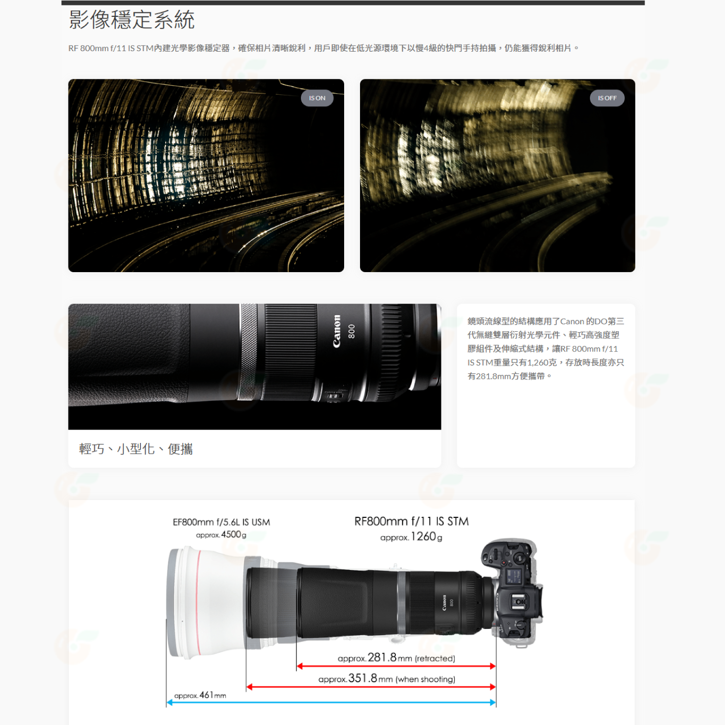 Canon RF 800mm f11 IS STM 超望遠定焦鏡頭 輕巧 台灣佳能公司貨