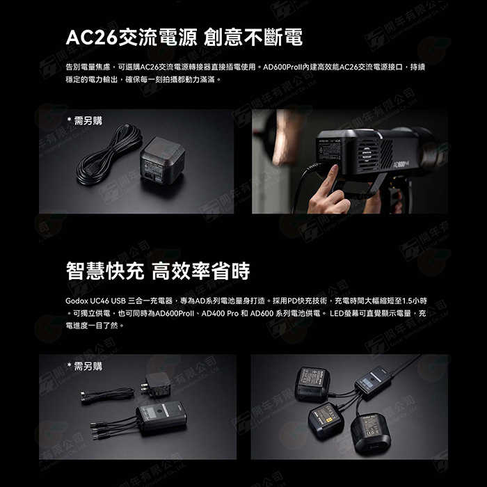 ⚡ 神牛 Godox AD600Pro II 棚燈 閃光燈 外拍 600W 公司貨 雙色溫 造型燈 補光燈