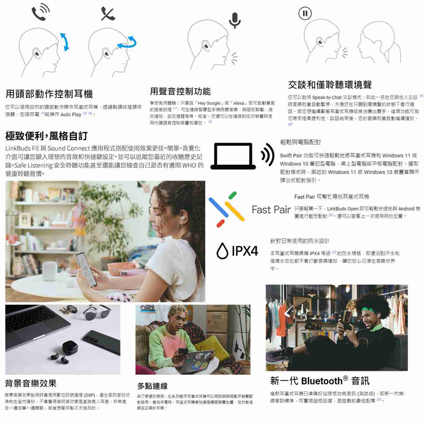 送註冊禮 耳勾 SONY LinkBuds Fit WF-LS910N 真無線 降噪藍牙耳機 公司貨 多點連線 頭部追蹤 防水