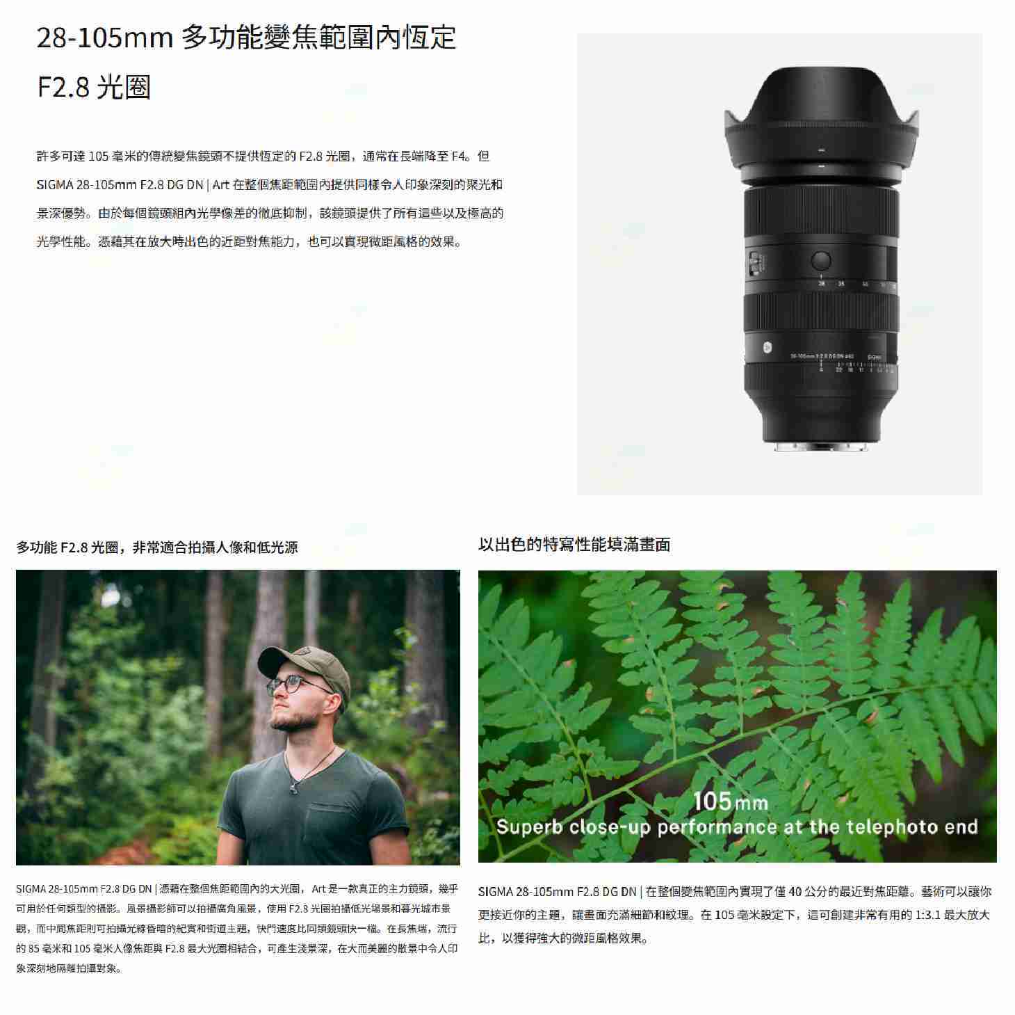 SIGMA 28-105mm F2.8 DG DN Art 變焦鏡頭 28-105 恆伸公司貨 適用 SONY E