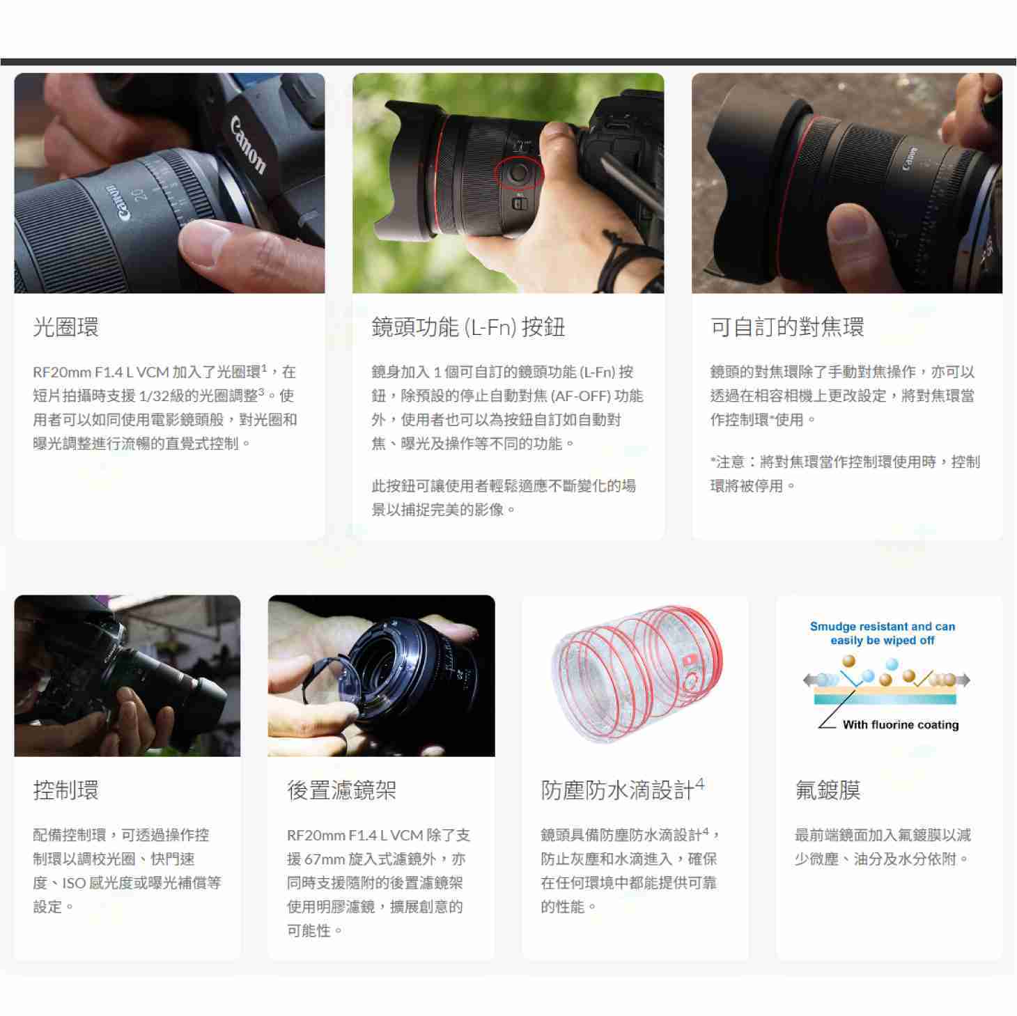 Canon RF 20mm f1.4 L VCM 輕巧 大光圈混合型超廣角 定焦鏡頭 台灣佳能公司貨