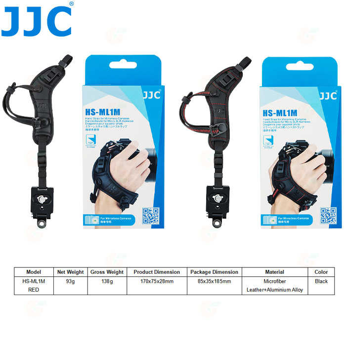 ❤️ JJC HS-ML1M 微單眼相機手腕帶 Arca 快拆 快扣 快槍俠 背帶 手帶 安全 金屬底座 人體工學