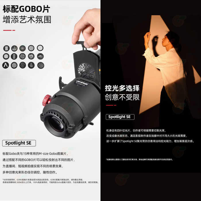 愛圖仕 Aputure amaran Spotlight SE 19度 36度 Lens 聚光筒套組 聚光燈 投影片