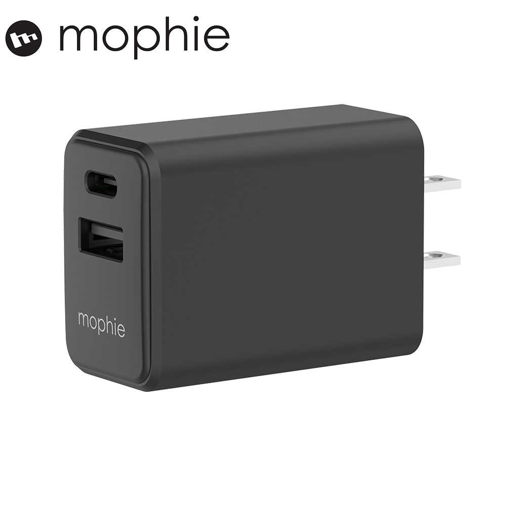 mophie essentials 30W 雙孔電源充電器 黑