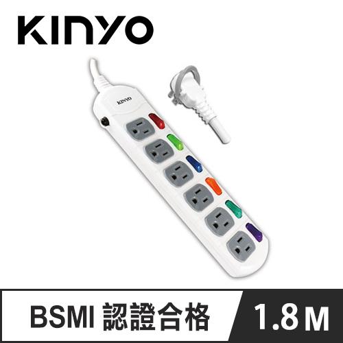 KINYO CG166-6 6開6插延長線 6呎 1.8M