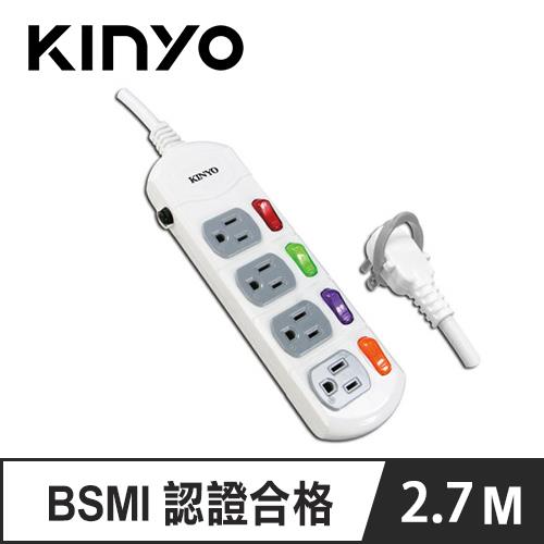 KINYO CG144-9 4開4插延長線 9呎 2.7M